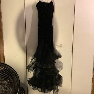 long black sequined dress, medium, shein